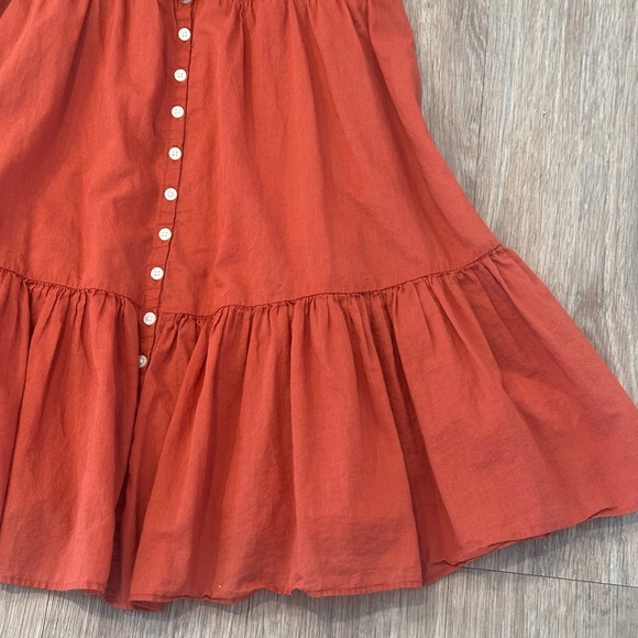 J. Crew Button-Front Cotton Voile Beach Dress in Summer Red - Picture 2 of 12